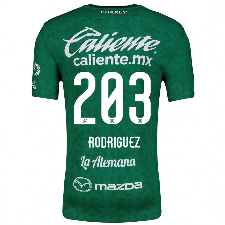 Kids Football César Rodríguez #203 Green White Home Jersey 2024/25 T-Shirt Australia