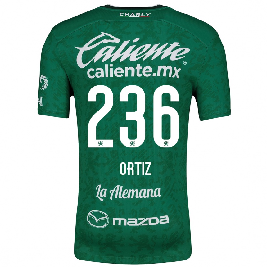 Kids Football Youssef Ortiz #236 Green White Home Jersey 2024/25 T-Shirt Australia