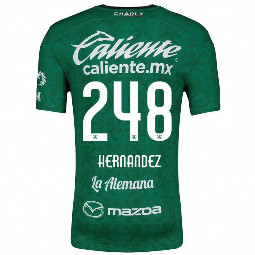 Kids Football Fernando Hernández #248 Green White Home Jersey 2024/25 T-Shirt Australia