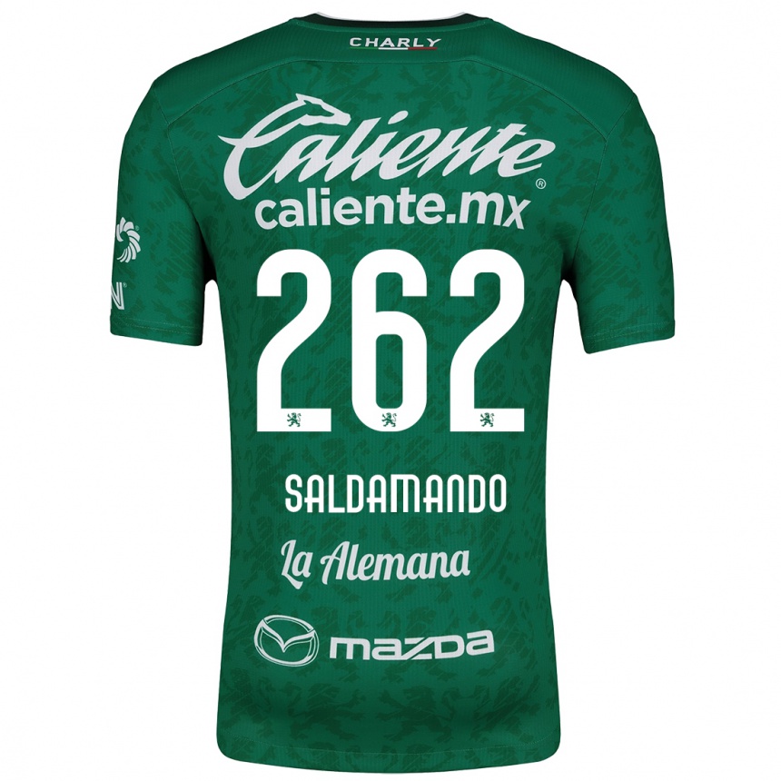 Kids Football José Saldamando #262 Green White Home Jersey 2024/25 T-Shirt Australia