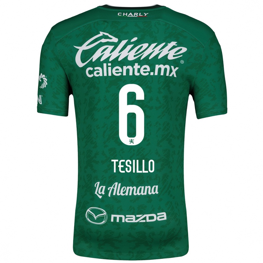 Kids Football William Tesillo #6 Green White Home Jersey 2024/25 T-Shirt Australia