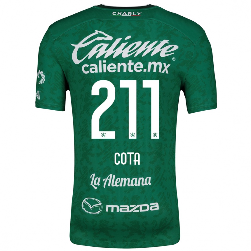 Kids Football Luis Cota #211 Green White Home Jersey 2024/25 T-Shirt Australia