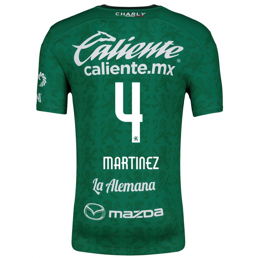 Kids Football Mitzi Martínez #4 Green White Home Jersey 2024/25 T-Shirt Australia