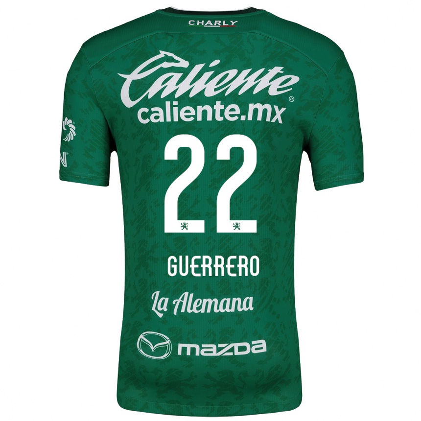 Kids Football África Guerrero #22 Green White Home Jersey 2024/25 T-Shirt Australia