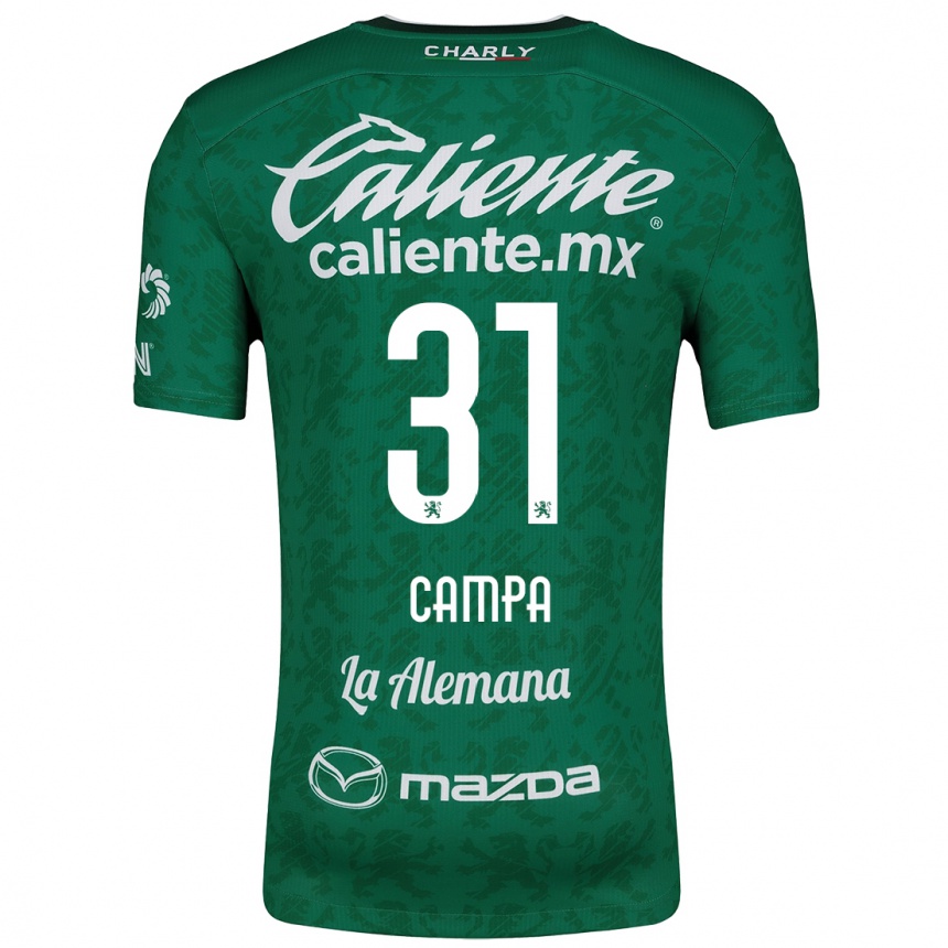 Kids Football Marlyn Campa #31 Green White Home Jersey 2024/25 T-Shirt Australia