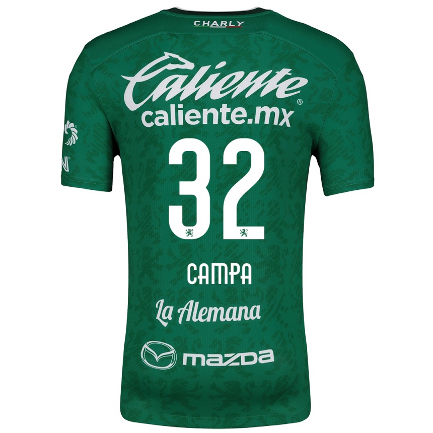 Kids Football Ana Campa #32 Green White Home Jersey 2024/25 T-Shirt Australia