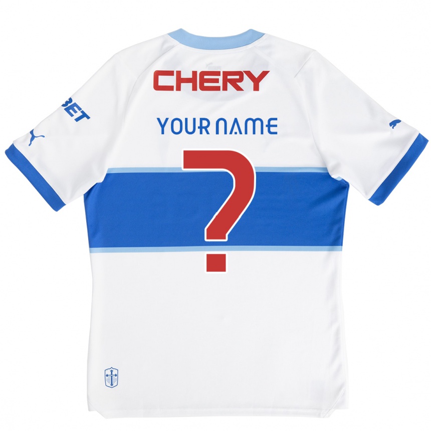 Kids Football Your Name #0 White Blue Home Jersey 2024/25 T-Shirt Australia