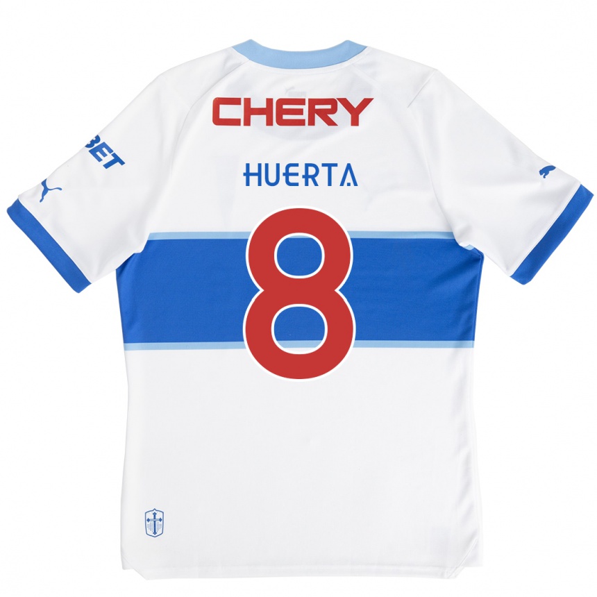 Kids Football Valber Huerta #8 White Blue Home Jersey 2024/25 T-Shirt Australia