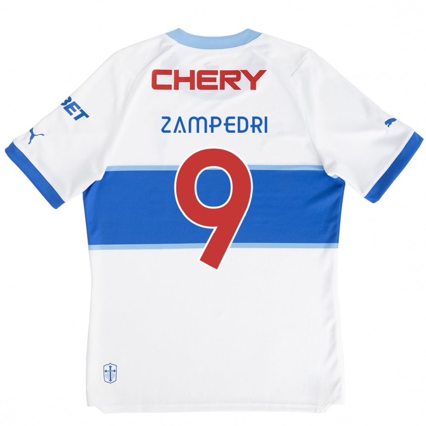 Kids Football Fernando Zampedri #9 White Blue Home Jersey 2024/25 T-Shirt Australia