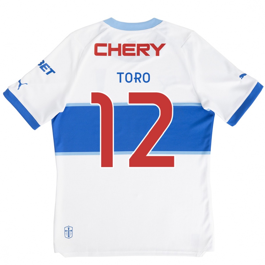 Kids Football Ian Toro #12 White Blue Home Jersey 2024/25 T-Shirt Australia