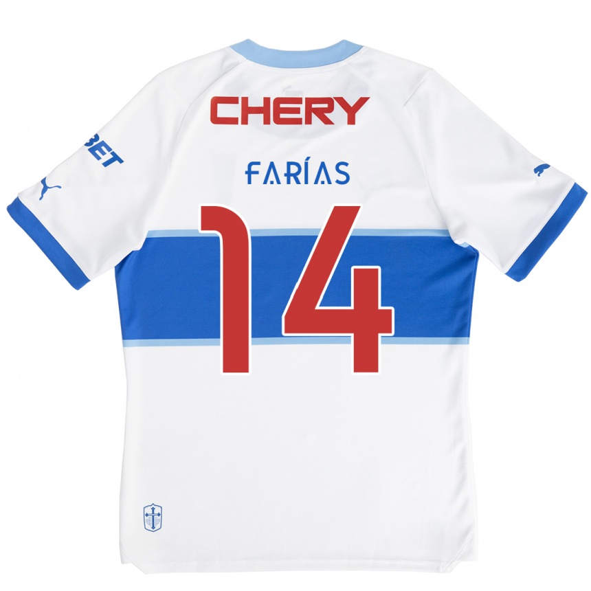 Kids Football Agustín Farías #14 White Blue Home Jersey 2024/25 T-Shirt Australia