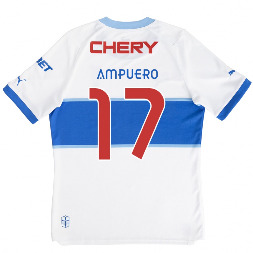 Kids Football Branco Ampuero #17 White Blue Home Jersey 2024/25 T-Shirt Australia