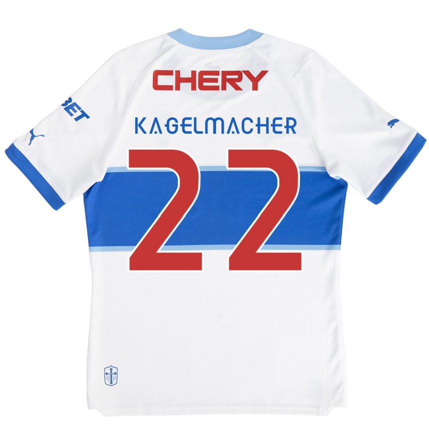 Kids Football Gary Kagelmacher #22 White Blue Home Jersey 2024/25 T-Shirt Australia