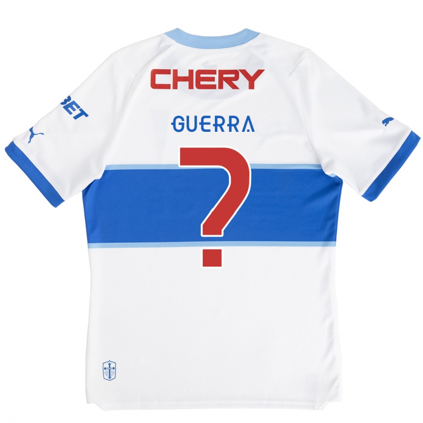 Kids Football Mateo Guerra #0 White Blue Home Jersey 2024/25 T-Shirt Australia