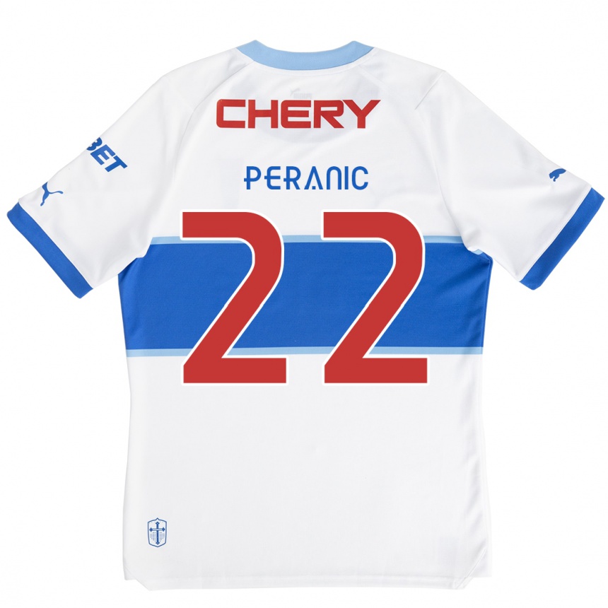 Kids Football Nicolás Peranic #22 White Blue Home Jersey 2024/25 T-Shirt Australia