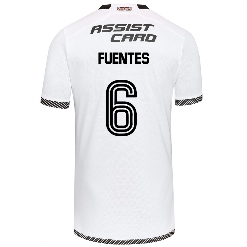 Kids Football César Fuentes #6 White Black Home Jersey 2024/25 T-Shirt Australia