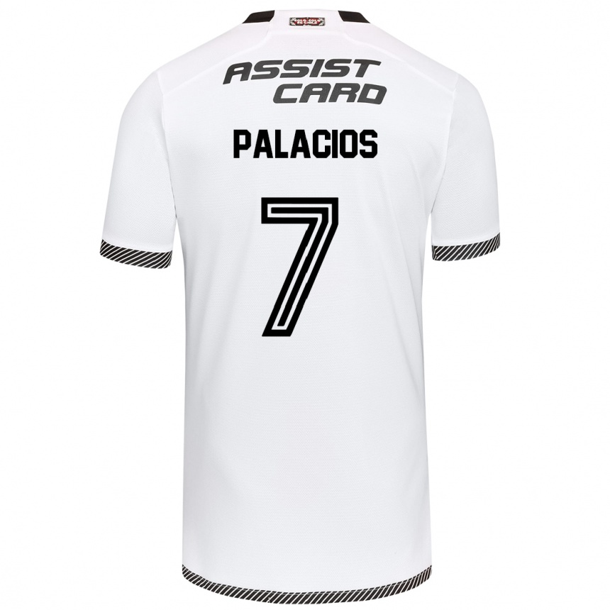 Kids Football Carlos Palacios #7 White Black Home Jersey 2024/25 T-Shirt Australia