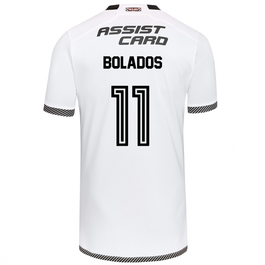 Kids Football Marcos Bolados #11 White Black Home Jersey 2024/25 T-Shirt Australia