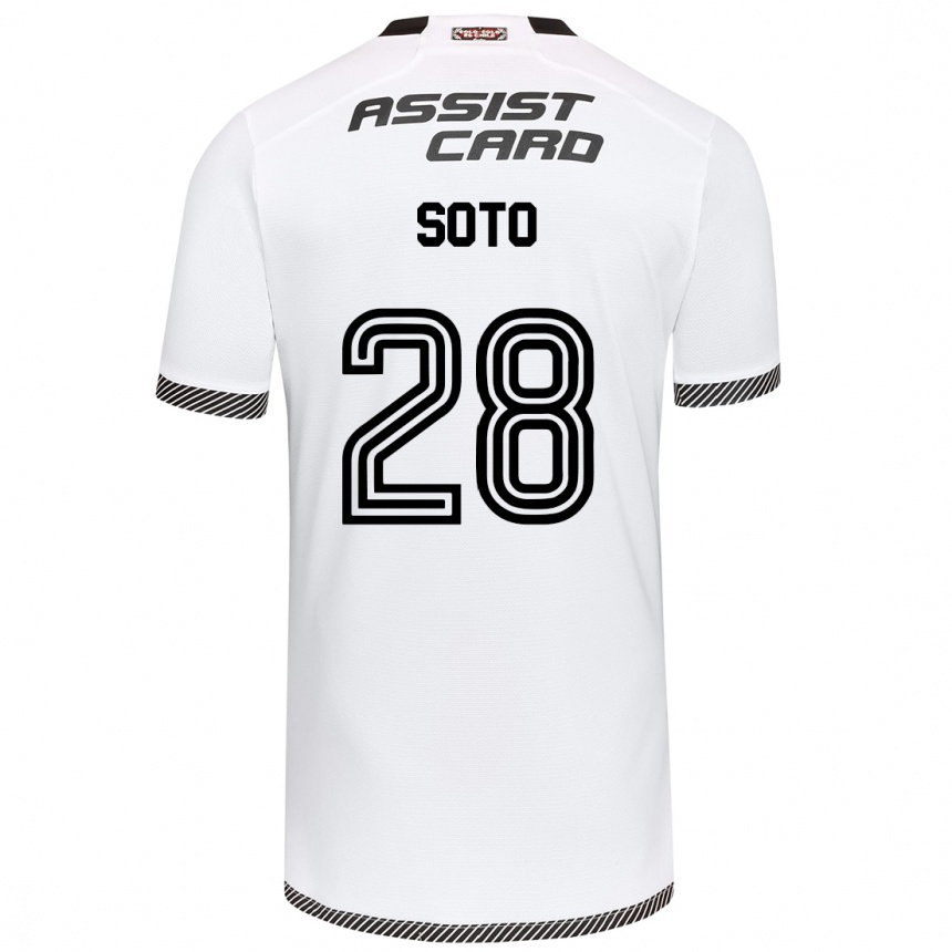 Kids Football Lucas Soto #28 White Black Home Jersey 2024/25 T-Shirt Australia