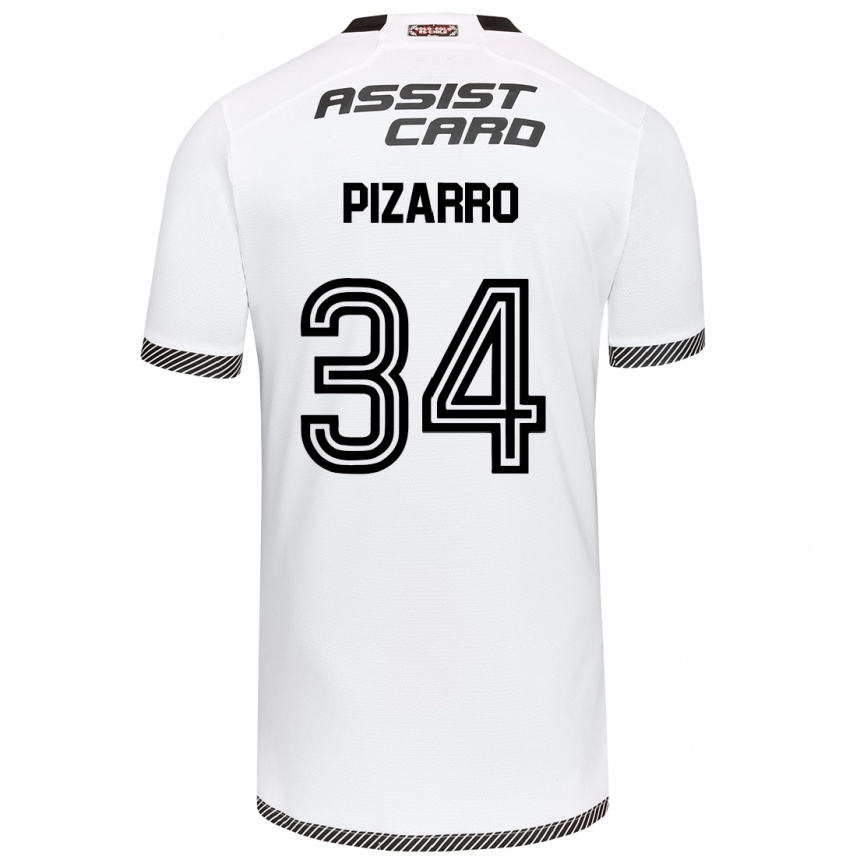 Kids Football Vicente Pizarro #34 White Black Home Jersey 2024/25 T-Shirt Australia