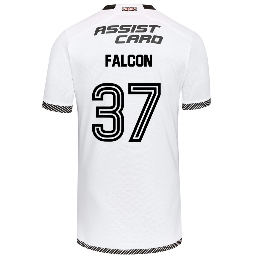 Kids Football Maximiliano Falcón #37 White Black Home Jersey 2024/25 T-Shirt Australia