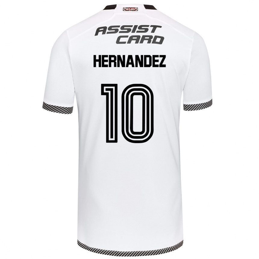 Kids Football Leandro Hernández #10 White Black Home Jersey 2024/25 T-Shirt Australia