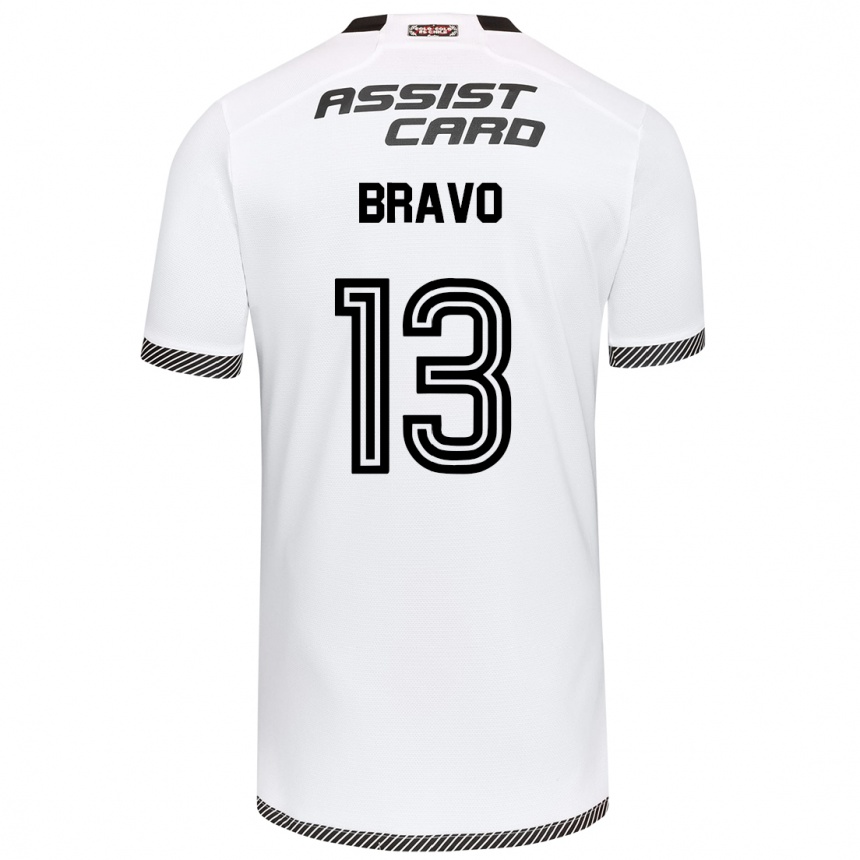 Kids Football Santiago Bravo #13 White Black Home Jersey 2024/25 T-Shirt Australia