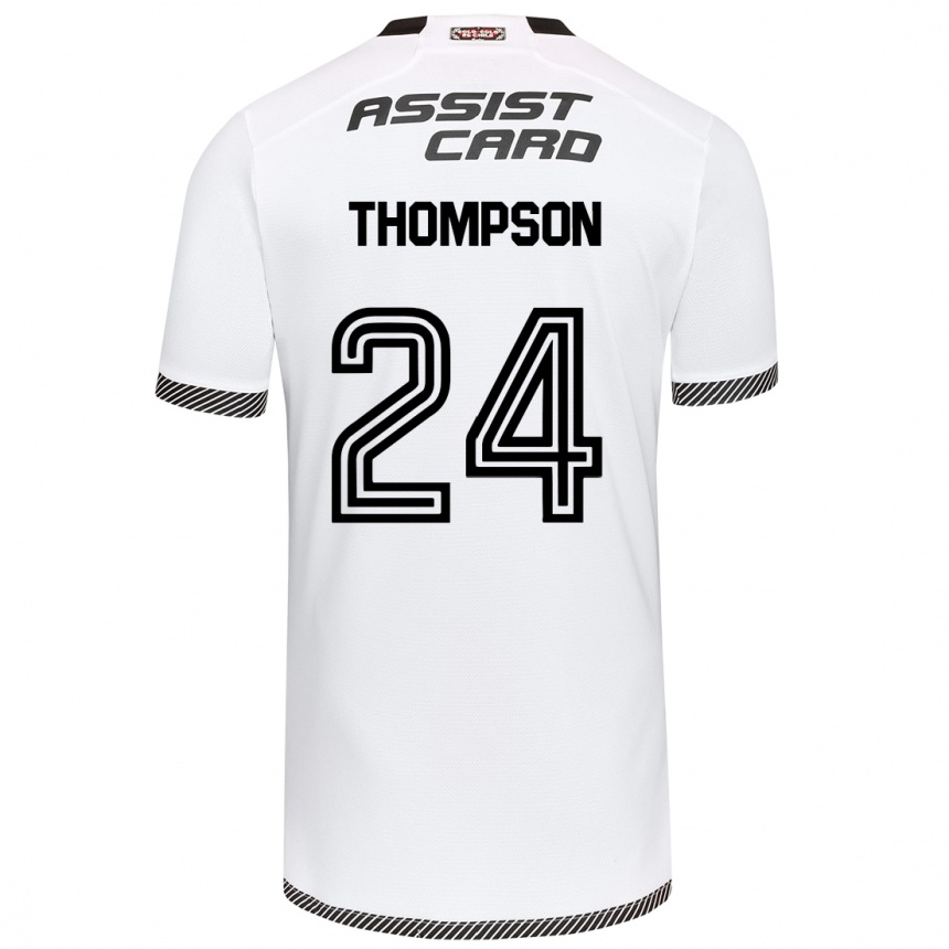 Kids Football Jordhy Thompson #24 White Black Home Jersey 2024/25 T-Shirt Australia