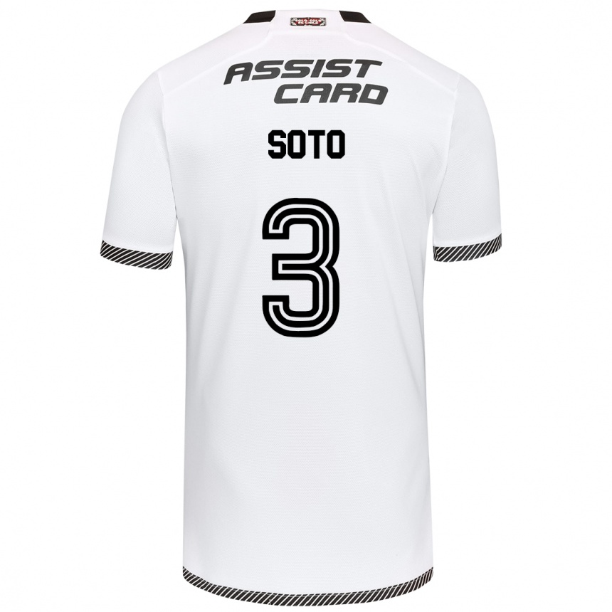 Kids Football Rocío Soto #3 White Black Home Jersey 2024/25 T-Shirt Australia