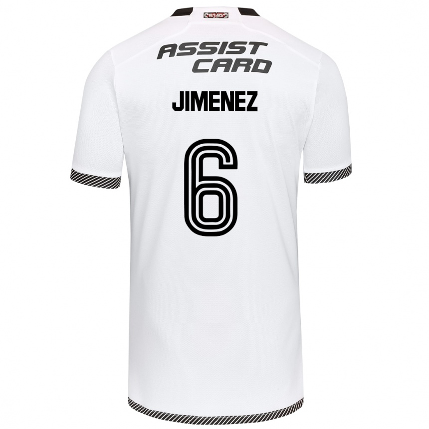 Kids Football Yastin Jiménez #6 White Black Home Jersey 2024/25 T-Shirt Australia