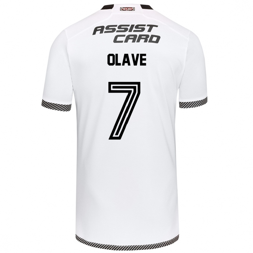 Kids Football Isidora Olave #7 White Black Home Jersey 2024/25 T-Shirt Australia