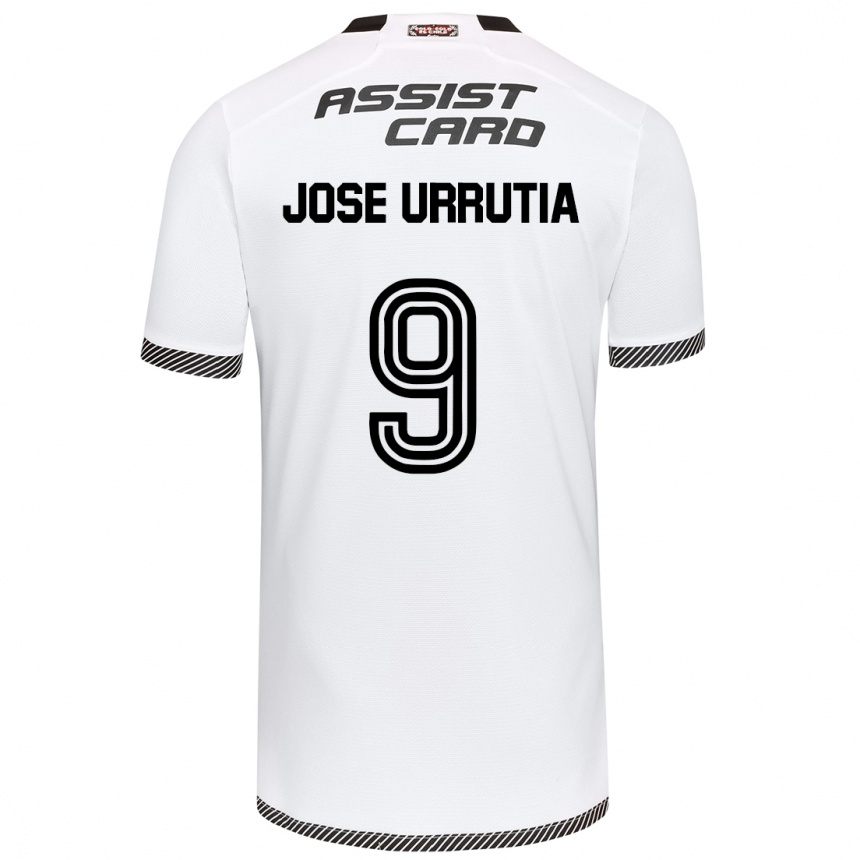 Kids Football María José Urrutia #9 White Black Home Jersey 2024/25 T-Shirt Australia