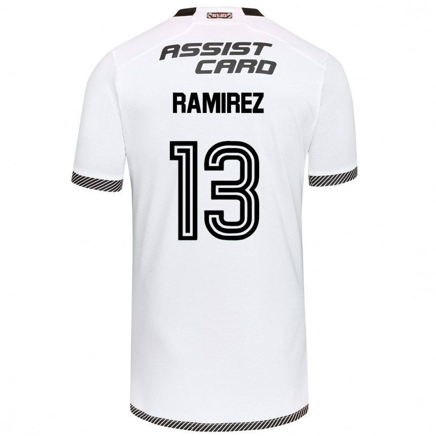 Kids Football Fernanda Ramírez #13 White Black Home Jersey 2024/25 T-Shirt Australia