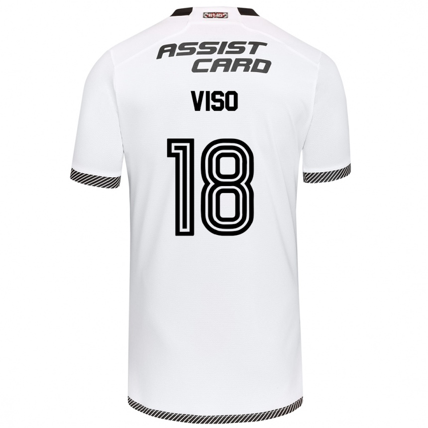 Kids Football Ysaura Viso #18 White Black Home Jersey 2024/25 T-Shirt Australia