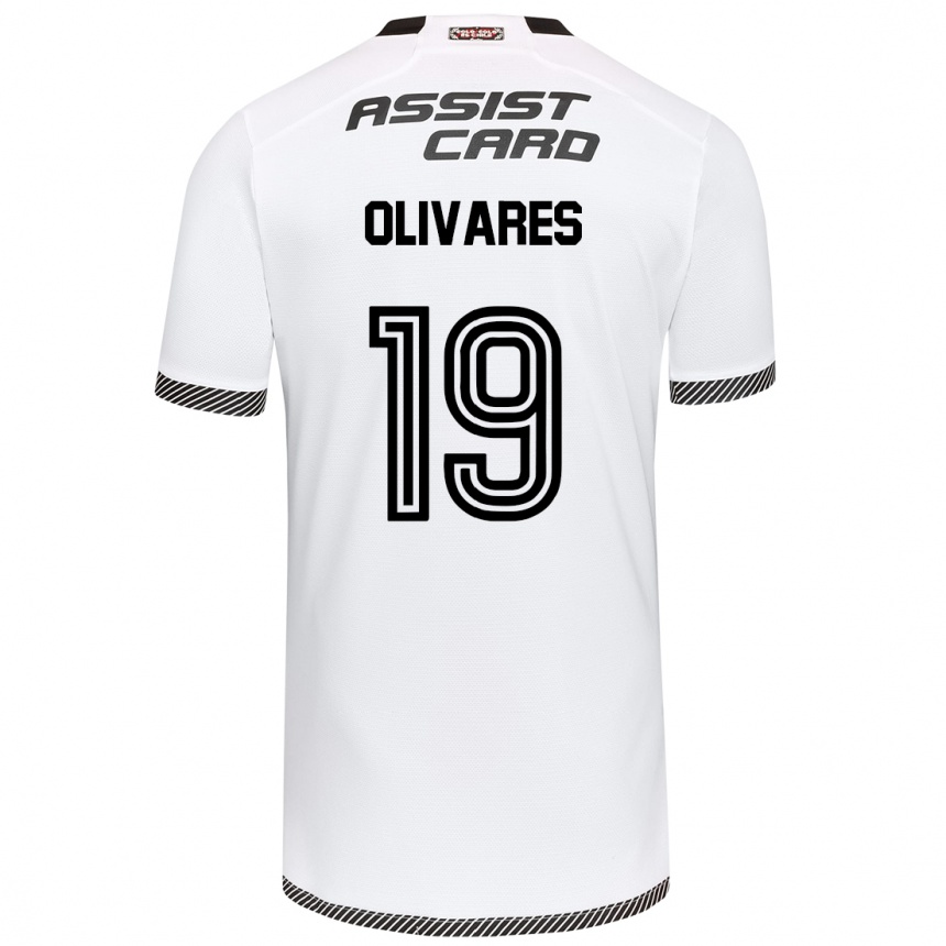 Kids Football Michelle Olivares #19 White Black Home Jersey 2024/25 T-Shirt Australia