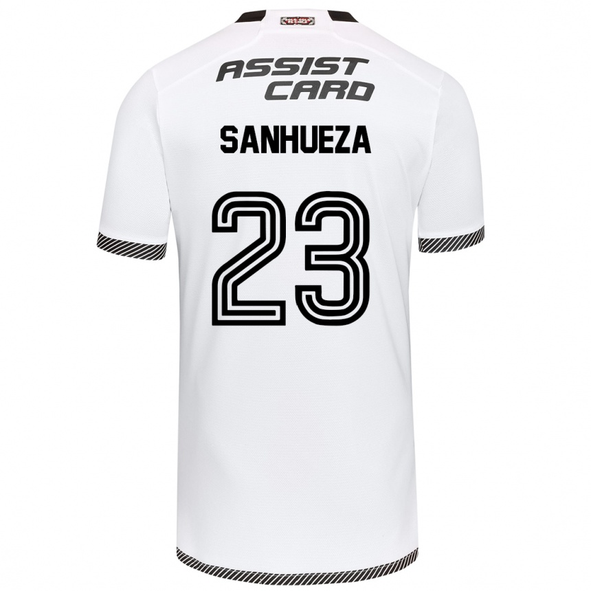 Kids Football Nicol Sanhueza #23 White Black Home Jersey 2024/25 T-Shirt Australia