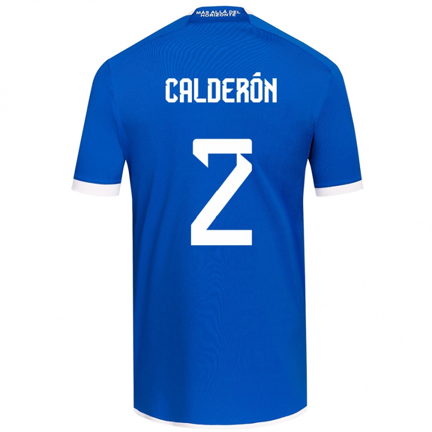 Kids Football Franco Calderón #2 Blue White Home Jersey 2024/25 T-Shirt Australia