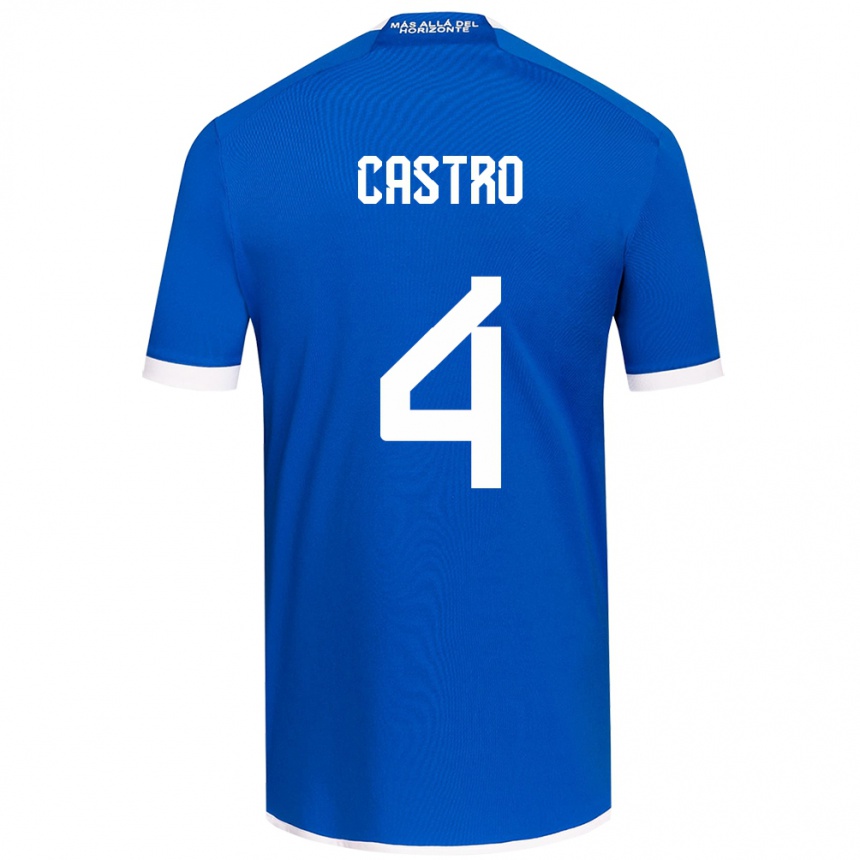 Kids Football José Ignacio Castro #4 Blue White Home Jersey 2024/25 T-Shirt Australia