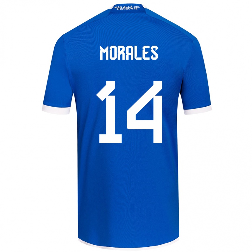 Kids Football Marcelo Morales #14 Blue White Home Jersey 2024/25 T-Shirt Australia