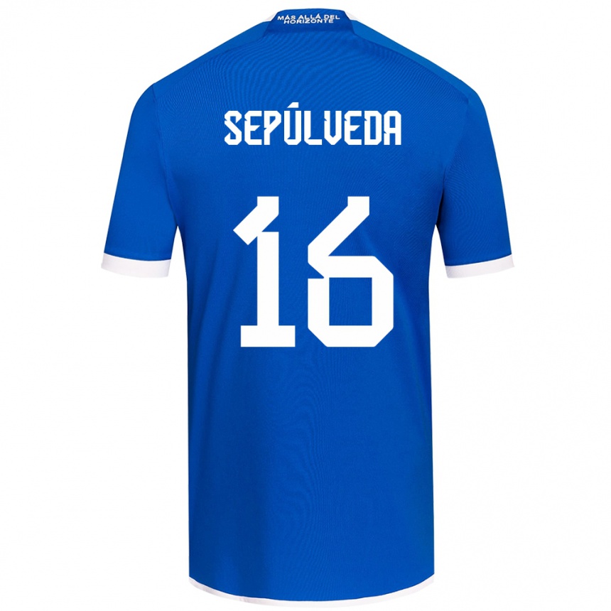 Kids Football Matías Sepúlveda #16 Blue White Home Jersey 2024/25 T-Shirt Australia