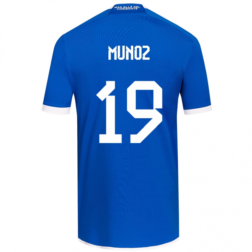 Kids Football Cristóbal Muñoz #19 Blue White Home Jersey 2024/25 T-Shirt Australia