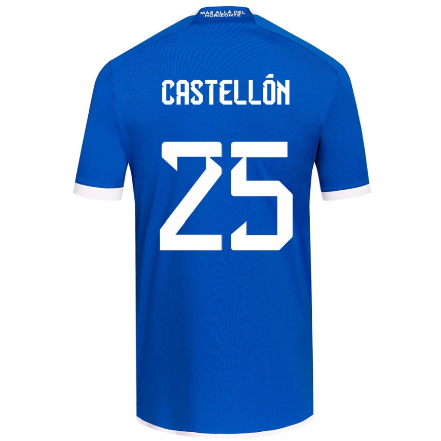 Kids Football Gabriel Castellón #25 Blue White Home Jersey 2024/25 T-Shirt Australia