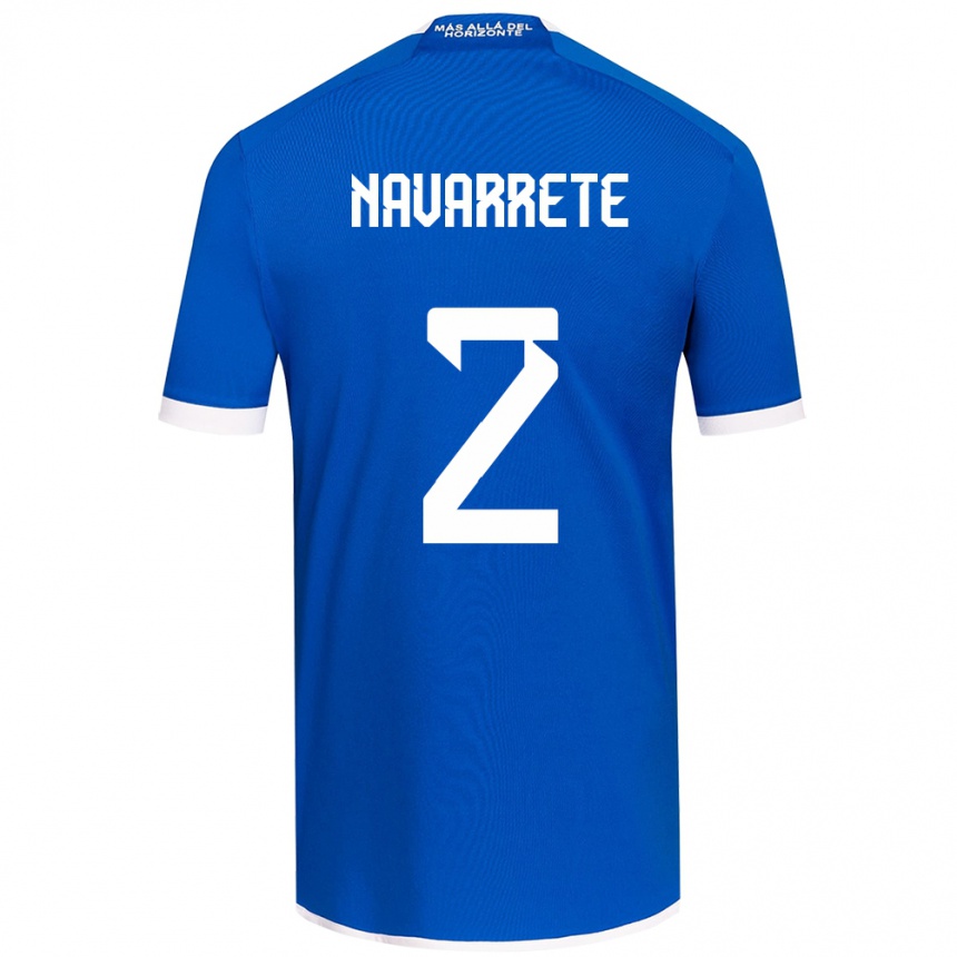 Kids Football Daniel Navarrete #2 Blue White Home Jersey 2024/25 T-Shirt Australia