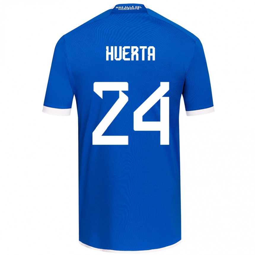 Kids Football Renato Huerta #24 Blue White Home Jersey 2024/25 T-Shirt Australia