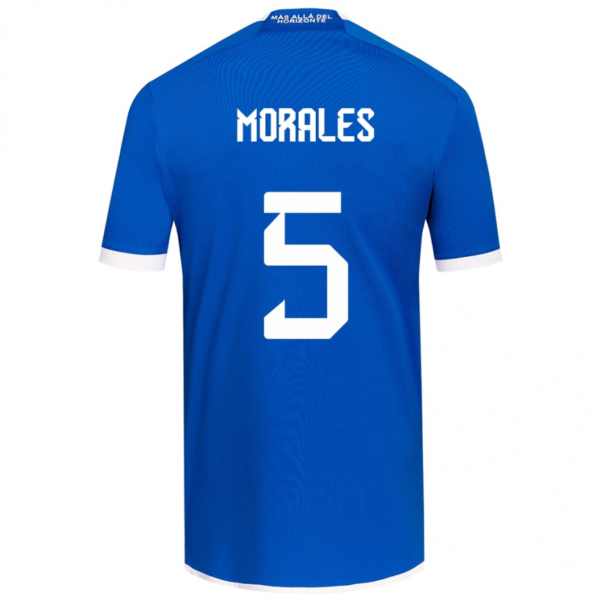 Kids Football Mariana Morales #5 Blue White Home Jersey 2024/25 T-Shirt Australia