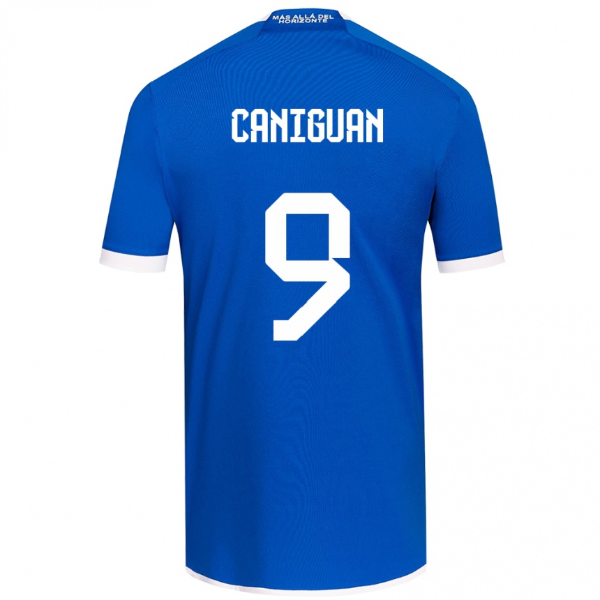 Kids Football Franchesca Caniguán #9 Blue White Home Jersey 2024/25 T-Shirt Australia