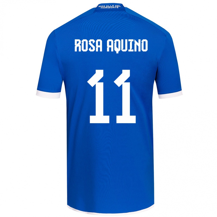 Kids Football Rosa Aquino #11 Blue White Home Jersey 2024/25 T-Shirt Australia