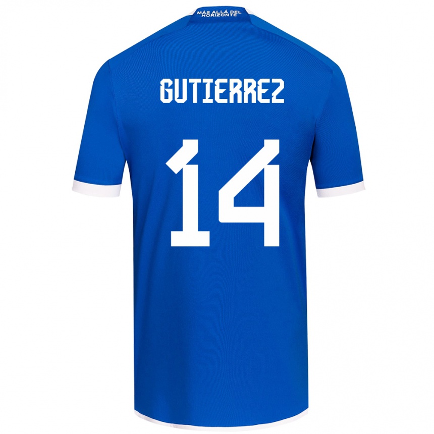 Kids Football Ana Gutiérrez #14 Blue White Home Jersey 2024/25 T-Shirt Australia