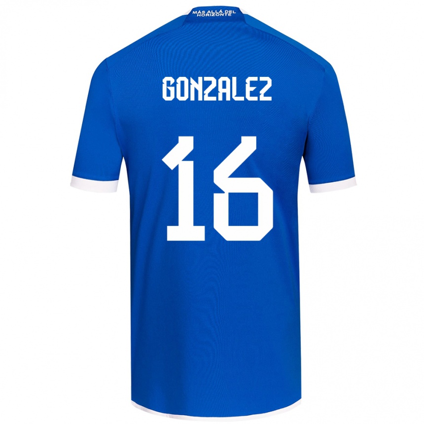 Kids Football Monserratt González #16 Blue White Home Jersey 2024/25 T-Shirt Australia