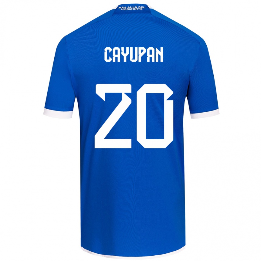 Kids Football Natalia Cayupán #20 Blue White Home Jersey 2024/25 T-Shirt Australia